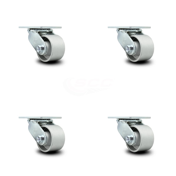 3.25 Inch Semi Steel Wheel Swivel Caster Set with Ball Bearings